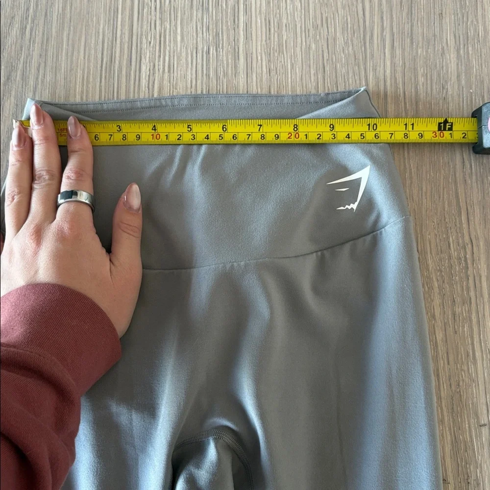 Gymshark Seamless High Waisted Leggings Light Blue Grey Tag Removed 25” Inseam - Picture 5 of 6